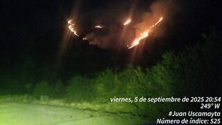 Arequipa: Incendio forestal arrasa más de 100 hectáreas en Cotahuasi, La Unión