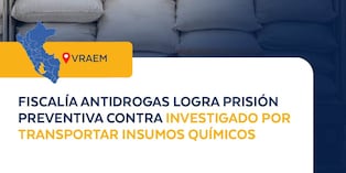 Prisión preventiva contra investigado por transportar 1500 kilos de químicos para elaborar drogas