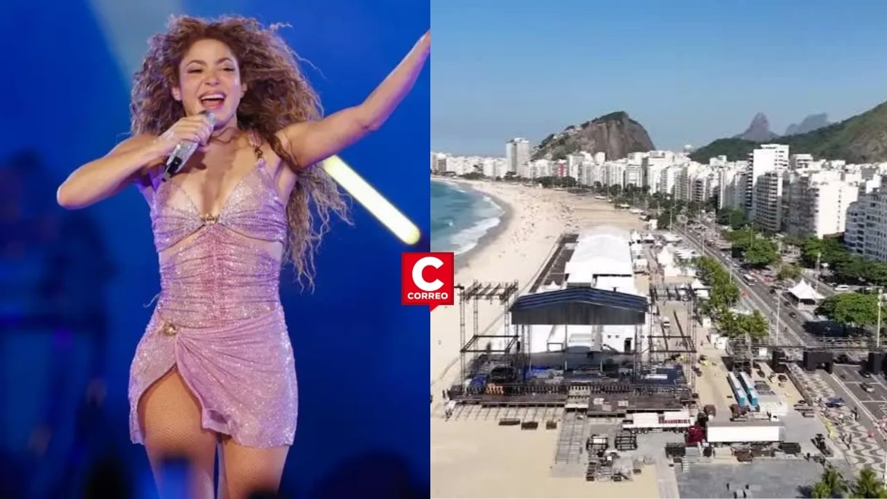 Brasil: trabajador muere durante montaje de escenario para el concierto de Shakira en Copacabana. Composición: Diario Correo.
