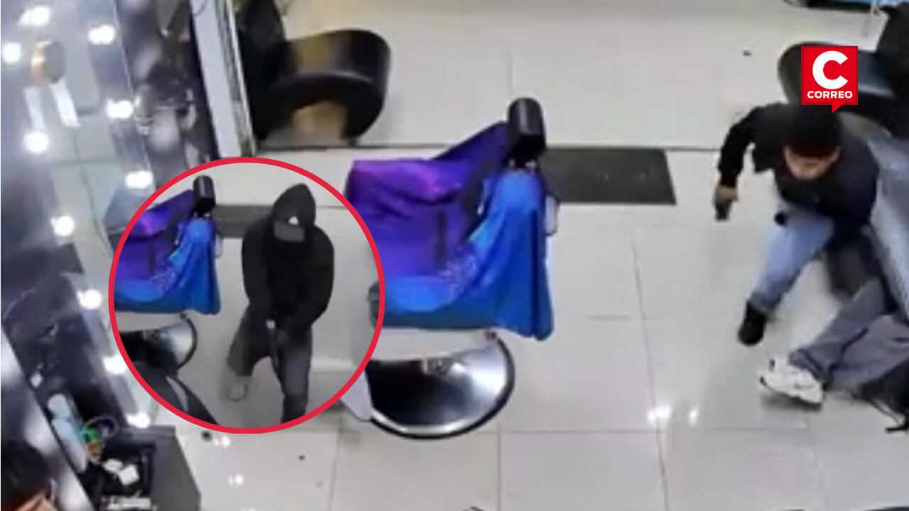 El barbero y los demás clientes salieron corriendo al escuchar el primer disparo.