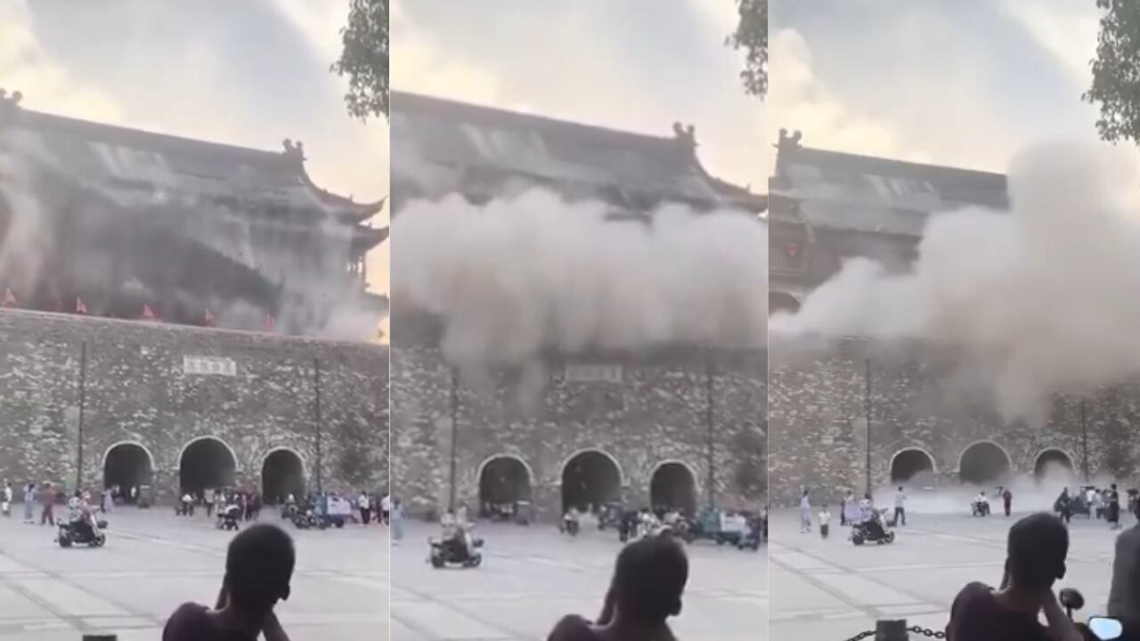 El incidente ocurrió el 19 de mayo en el condado de Fengyang. No se reportaron heridos, pero se ha iniciado una investigación tras finalizar obras de restauración en marzo.
