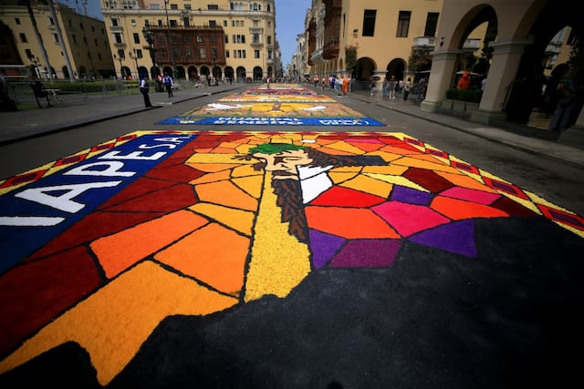 Lima celebró concurso de alfombras florales por Semana Santa (Fotos: César Bueno/GEC)