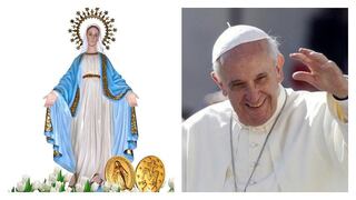 Virgen de la Medalla Milagrosa al encuentro con el Papa Francisco