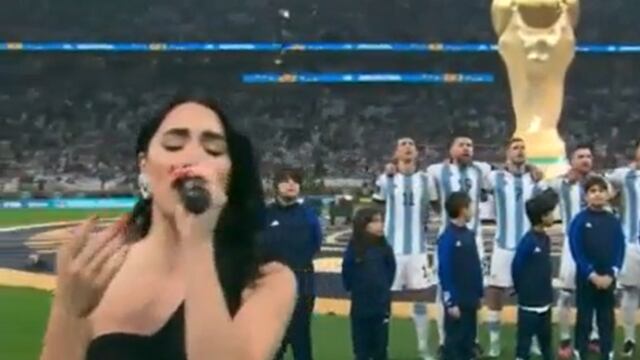 Lali Espósito cantó el Himno Nacional de Argentina en la final del Mundial Qatar 2022 (VIDEO)
