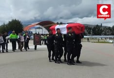 Restos del suboficial Patrick Ospina llegan a Huancayo y su tierra natal le rinde homenaje