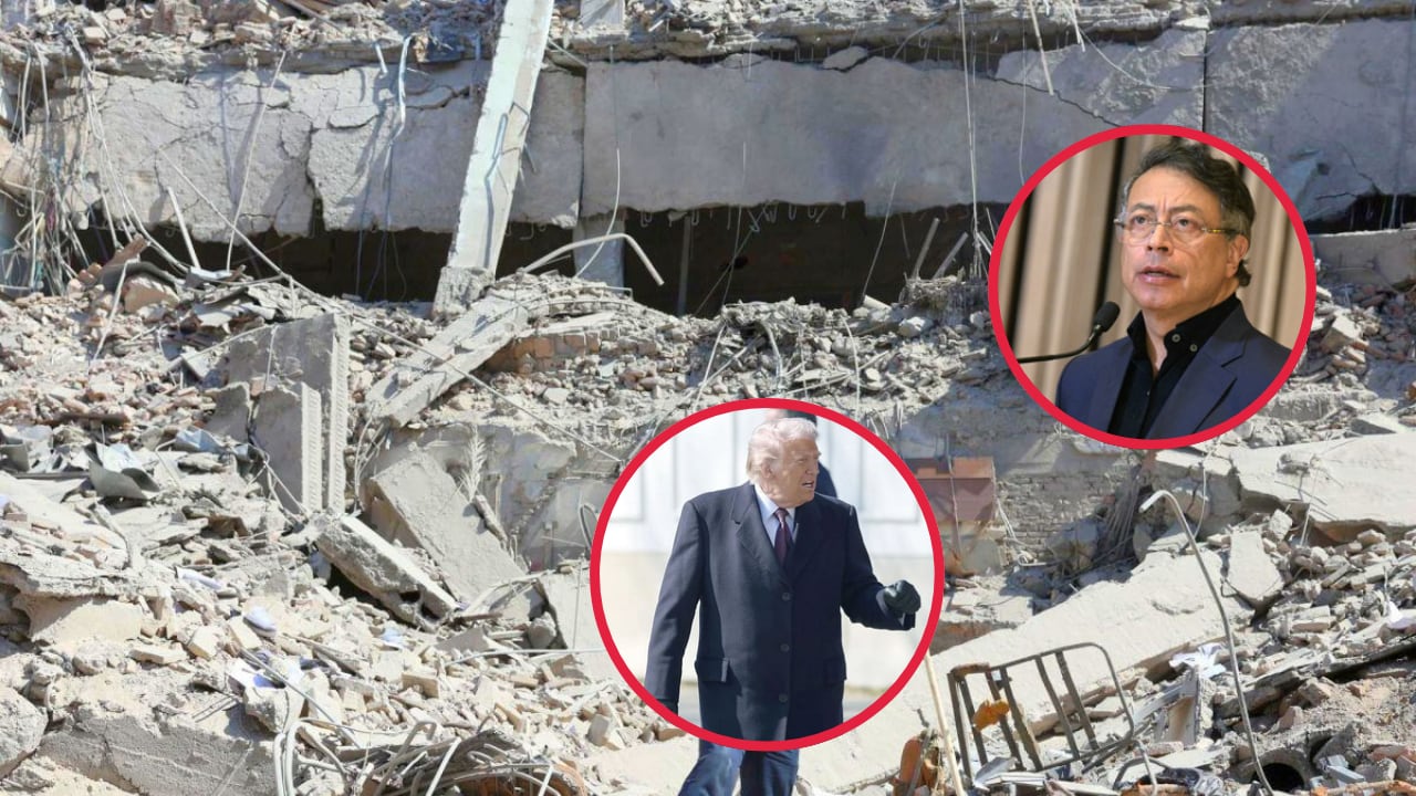 Petro pidió al gobernante estadounidense alejarse de quien, según dijo, “lanza misiles contra niños y niñas en el planeta Tierra”. (Fotos: EFE/ Abedin Taherkenareh - Oliver Contreras / AFP)