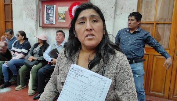 Lourdes Zevallos Choquemaqui es promotora de la revocatoria al alcalde Víctor Hugo Rivera. Foto: GEC.