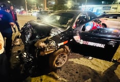Un herido deja violento impacto entre taxi y camioneta en Trujillo