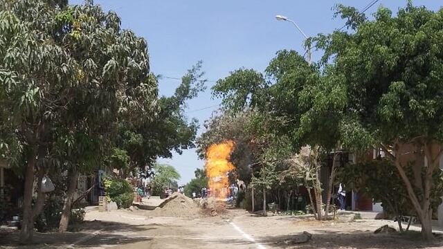 Piura: Fuga de gas natural alarmó a vecinos de Nueva Esperanza