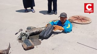 Huancayo: Sedam halló bloques de concreto que obstruían el sistema de alcantarillado