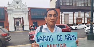 John Vargas realizó protesta en el centro de Trujillo.