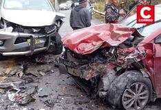 Huancayo: Vehículos chocan en la carretera sector de Cullhuas