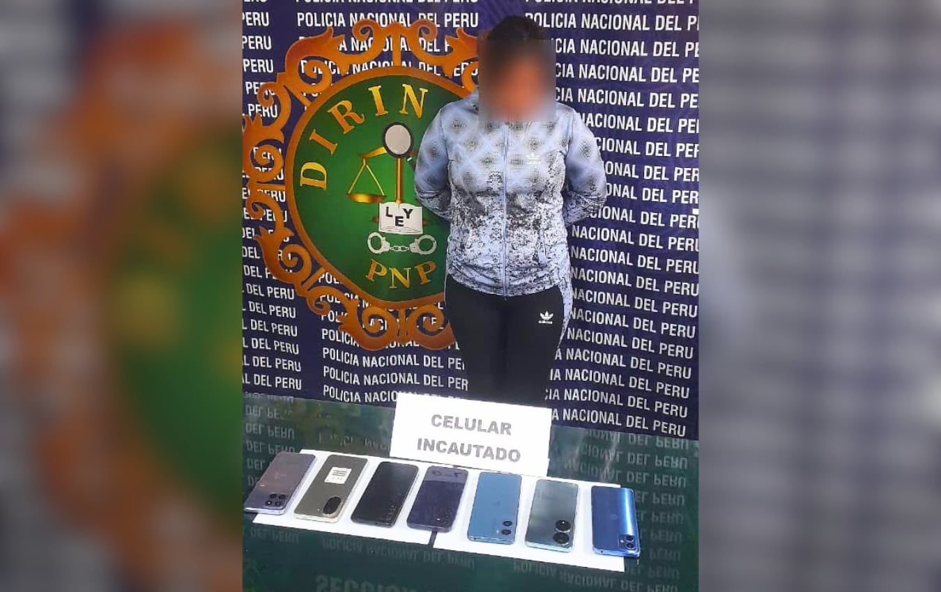 Detienen a joven de 19 años con celulares robados en el Cercado de Arequipa