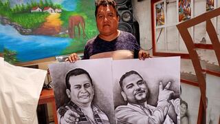 El “Rey del carboncillo” pintará a los artistas de la cumbia piurana