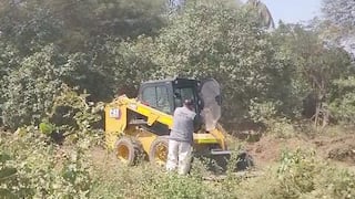 Lambayeque: Usan maquinaria de municipio de Motupe en área privada