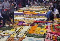 Tarma no deja de impresionar con sus alfombras florales en Domingo de Resurrección