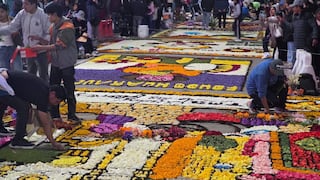 Tarma no deja de impresionar con sus alfombras florales en Domingo de Resurrección