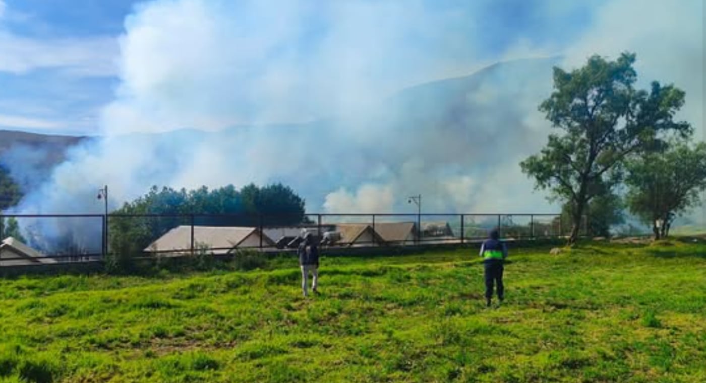 Incendio forestal en Sogay, Yarabamba