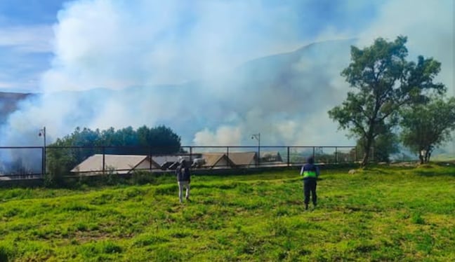 Incendio forestal en Sogay, Yarabamba