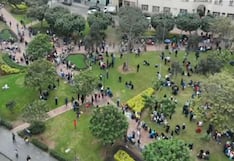Mineros se reubican en el Parque Universitario tras ser desalojados de la avenida Abancay