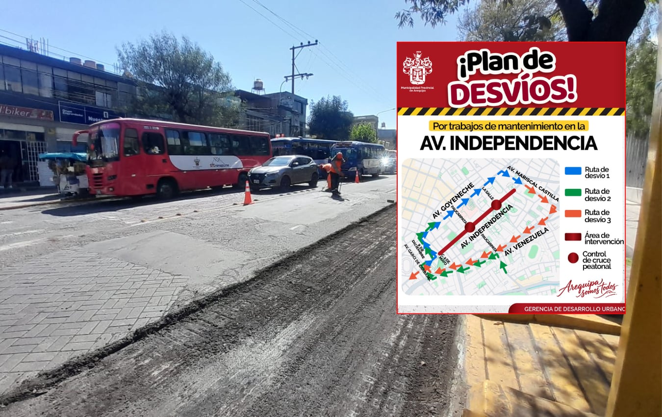 Nuevamente cerrarán la avenida Independencia, en el Cercado de Arequipa. Foto: GEC.