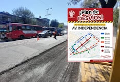 Arequipa: Cierre de la av. Independencia desde el lunes 25 de mayo