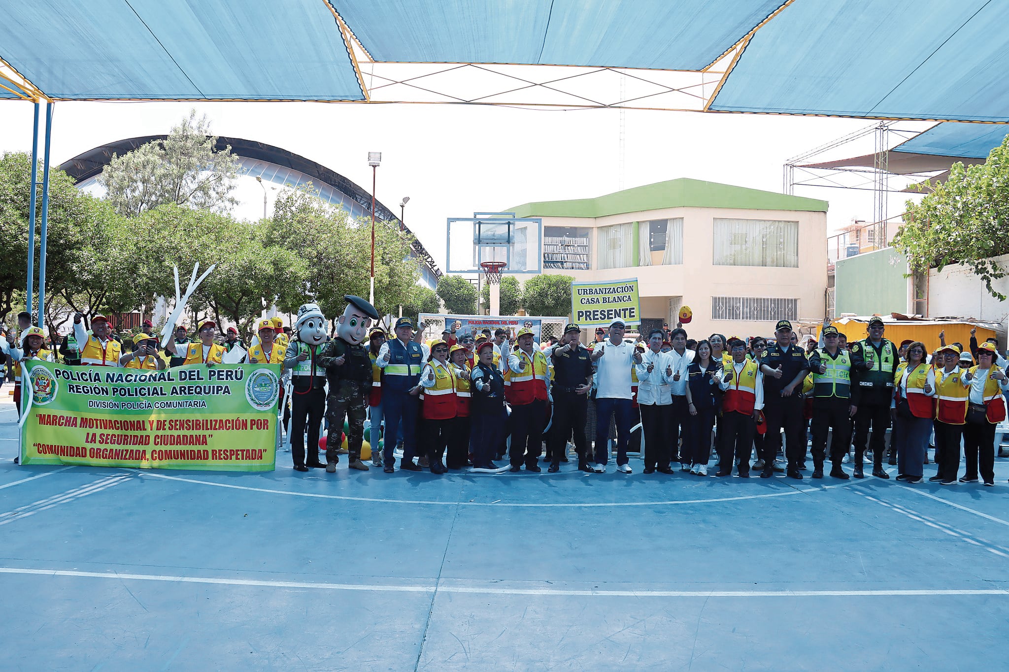 Juntas vecinales y otras entidades se unen por la seguridad en Arequipa. Foto: Región Policial Arequipa.