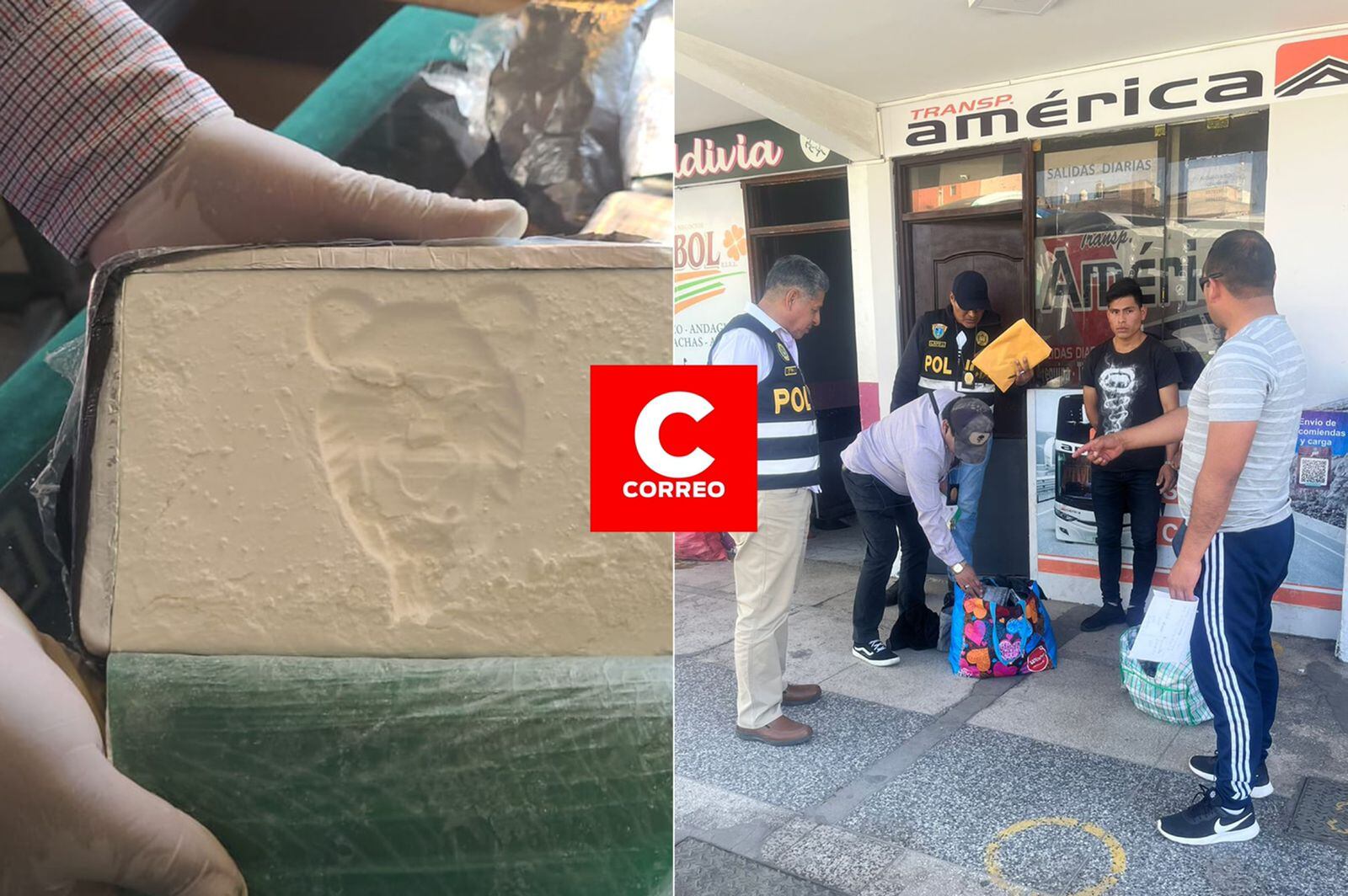 La Policía incautó 25 kilos de drogas en el terminal terrestre de Arequipa. (Foto: Difusión)