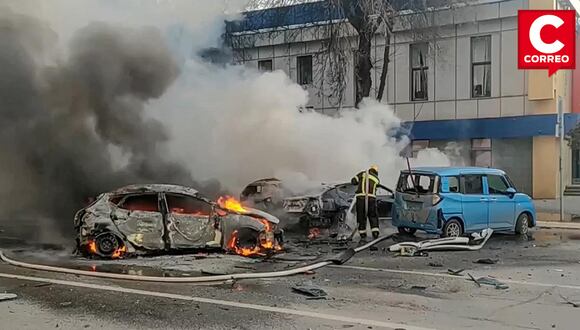 Ucrania ataca centro de la ciudad rusa de Belgorod y deja al menos 10 muertos.
