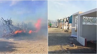 Ica: incendio causa daños en cementerio y campo agrícola en Pachacútec
