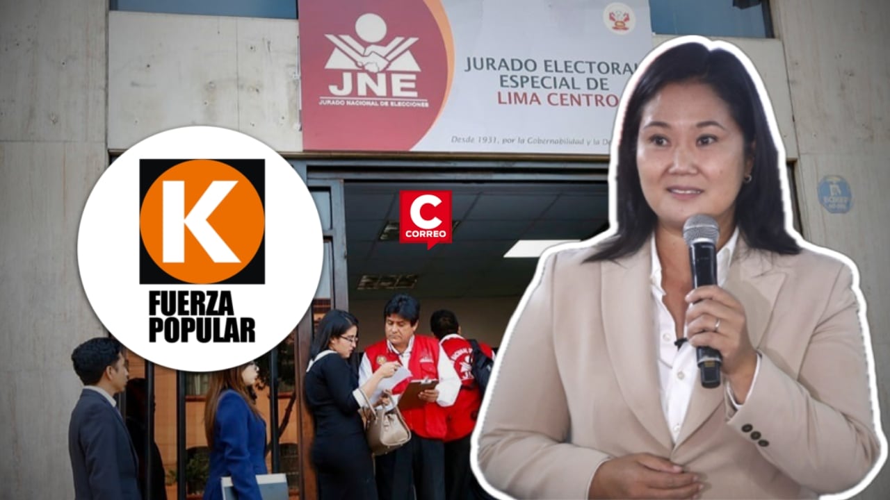 Elecciones 2026: JEE declara inscrita la fórmula presidencial de Fuerza Popular sin tachas. Composición: Diario Correo.