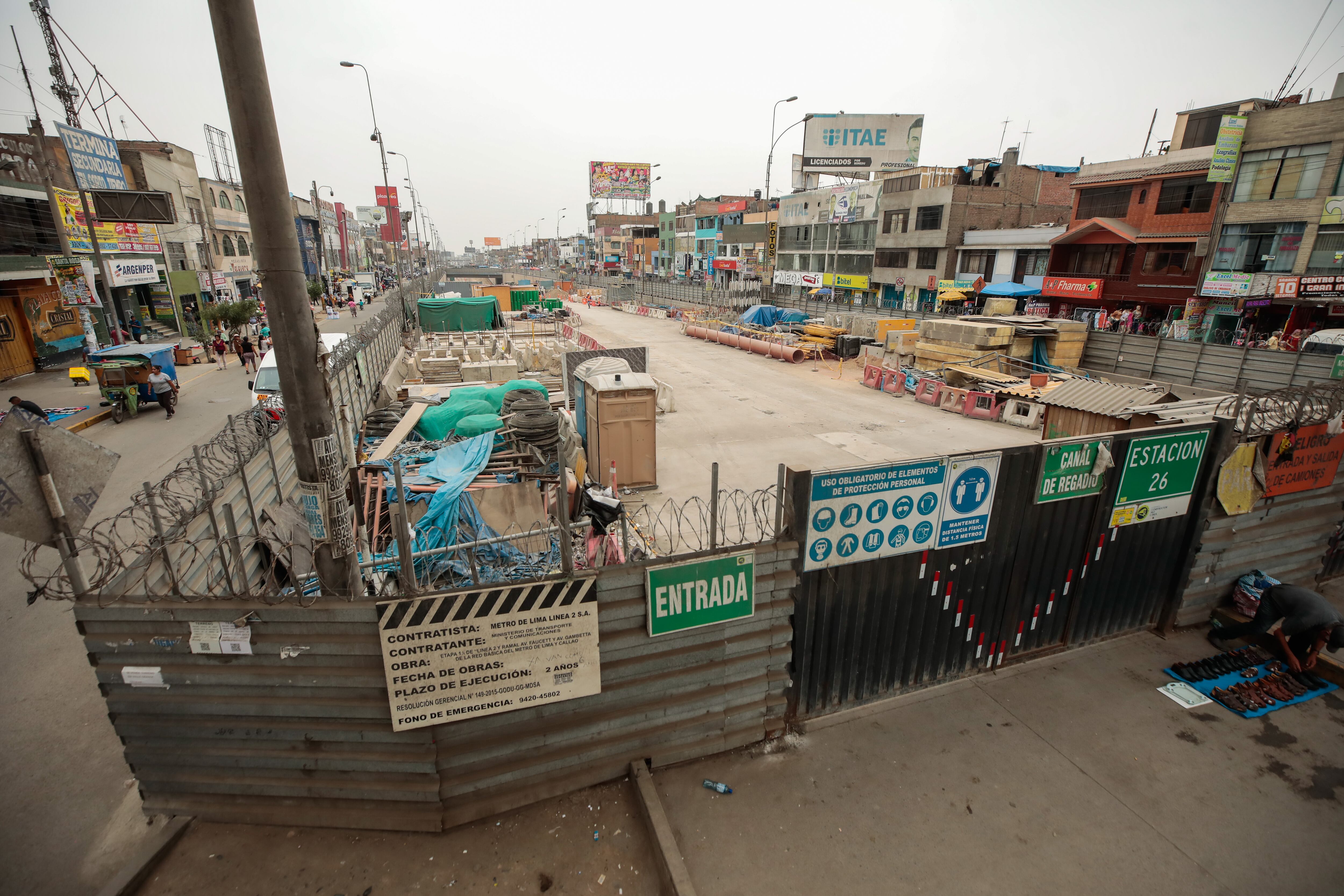 Obras de la Línea 2 del Metro de Lima. (Foto: GEC)