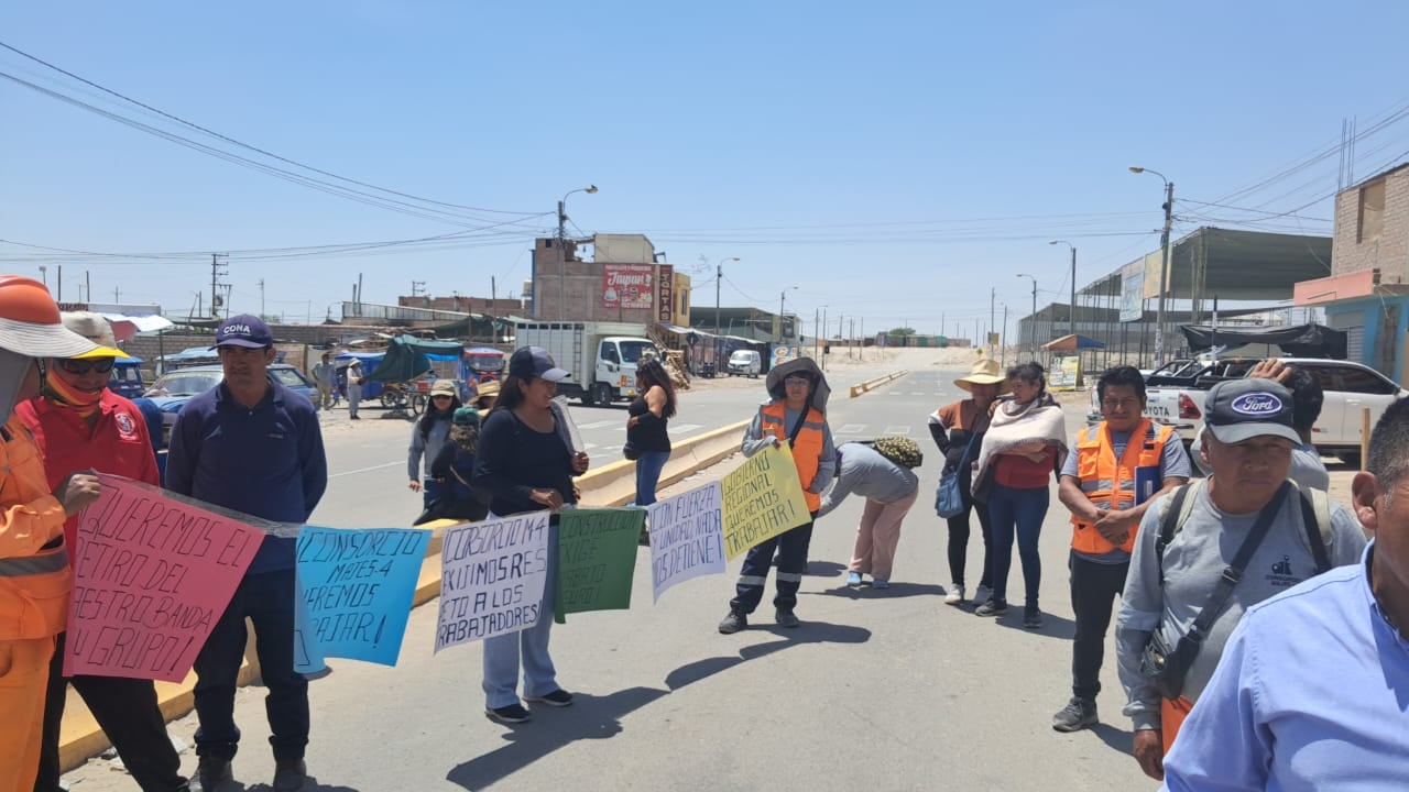 Obra de la vía Majes – Lluta – Huambo. (Foto: Cortesía/obreros)