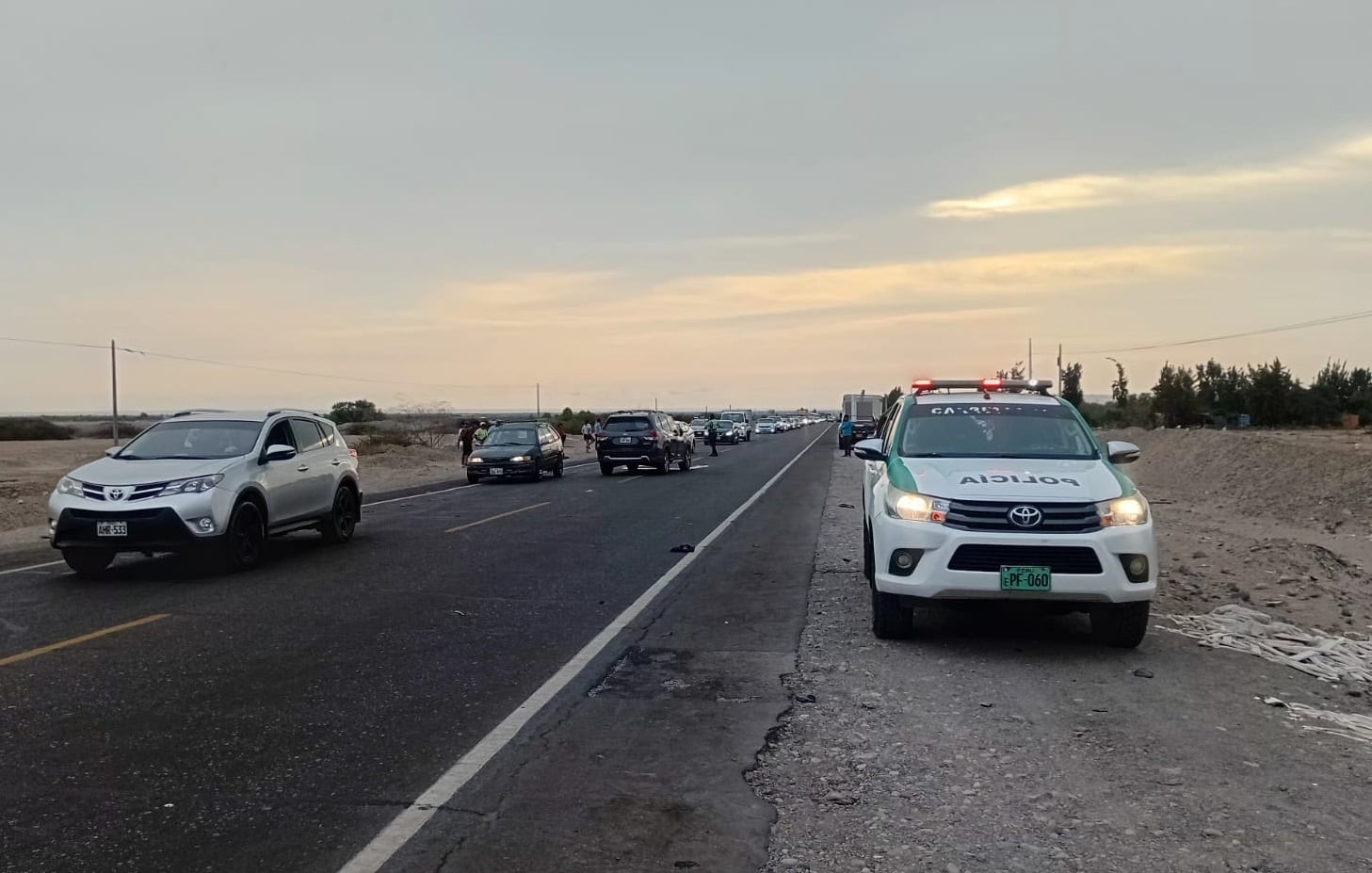 La vía Costanera se tiñó de sangre una vez más, por un accidente de tránsito en el kilómetro 11