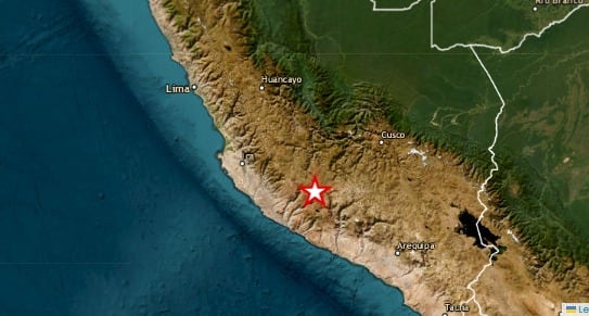 Sismo de 7.2 remeció Ayacucho y se sintió en Arequipa. Foto: Captura de pantalla.