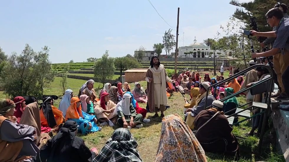 Escenificación de Jesucristo en Paucarpata, Arequipa. (Foto: Yunsu Pariapaza/@photo.gec)