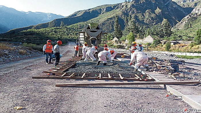 Últimos avances de la vía Tomepampa-Puyca (Arequipa) en el 2024. Foto: GEC.