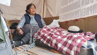 Rafaela Mallma, la mujer que ha pasado más de 40 días de protesta encadenada en El Tambo