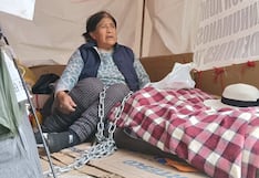 Rafaela Mallma, la mujer que ha pasado más de 40 días de protesta encadenada en El Tambo