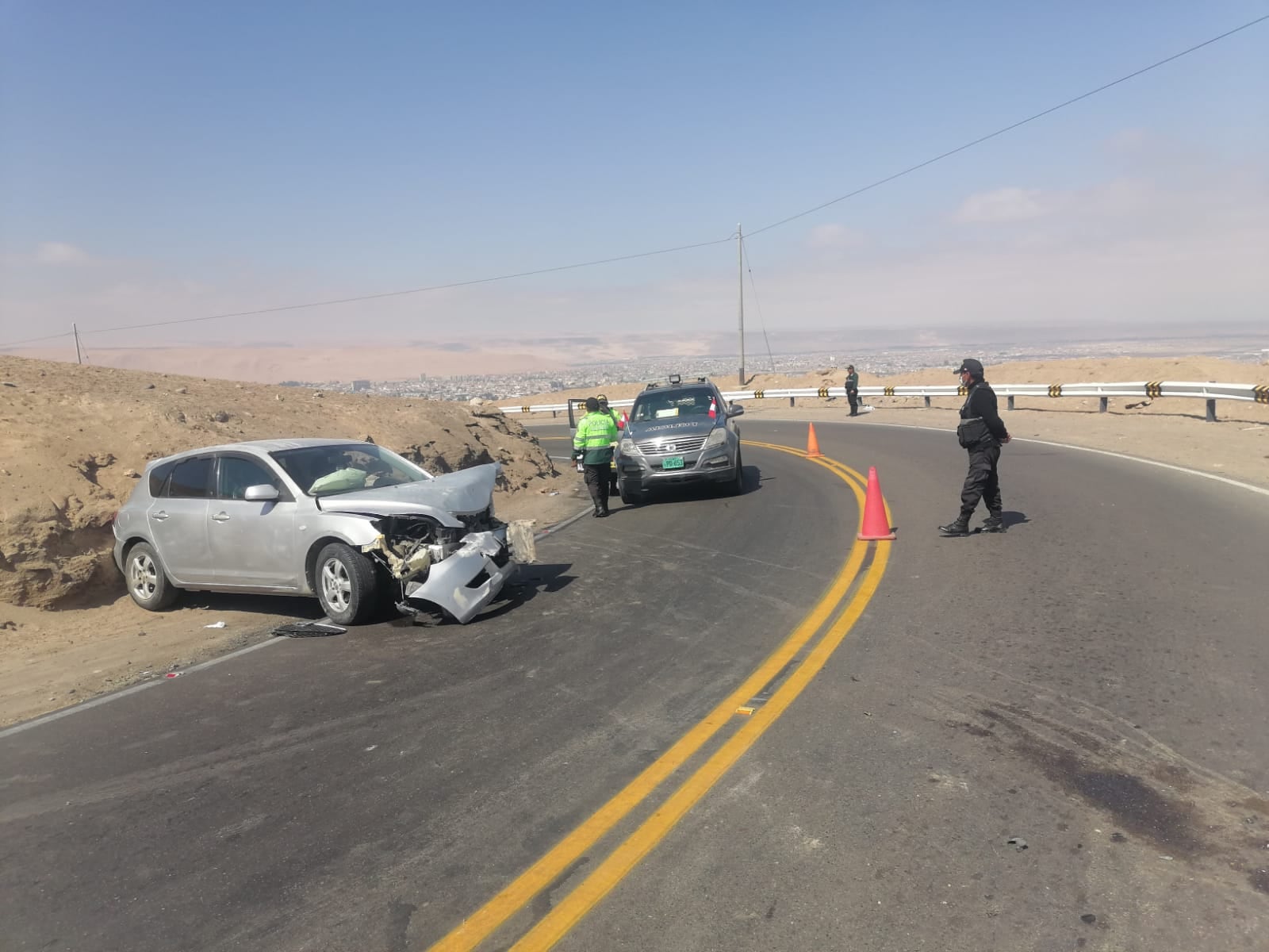 A 4 kilómetros de la ciudad de Tacna en la carretera a Tarata se suscitó el accidente. (Foto: Difusión)