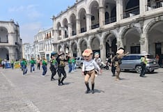 Marcha motivacional por la seguridad ciudadana en el Cercado de Arequipa (VIDEO)