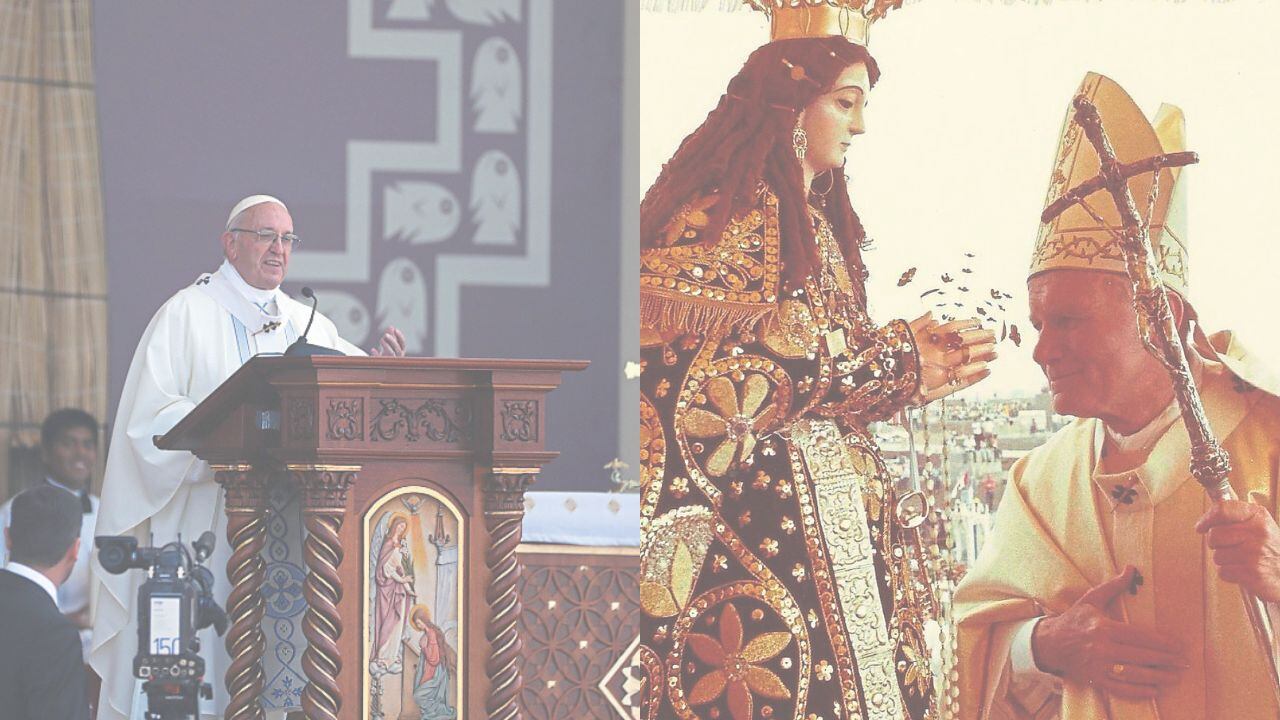 La segunda visita de un Sumo Pontífice al Perú fue del 18 al 21 de enero de 2018, a raíz del cruel diluvio que inundó prácticamente todo Trujillo.