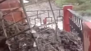 Huaico afecta colegio en Salcabamba, Huancavelica