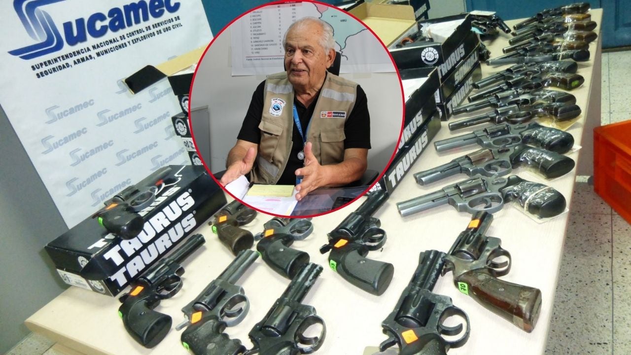 Jefe de la Sucamec en La Libertad, coronel PNP (r) Roberto Lanata, dijo que buscan evitar que este armamento caiga en manos de bandas delictivas e invocó a sus usuarios a acogerse a la Ley N° 32324, que regula el empadronamiento y la amnistía para la tenencia de armas de uso civil no registradas o con documentación vencida.
