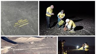 Líneas de Nazca: Denuncian a activistas de Greenpeace por ingresar en área protegida (VIDEO)