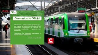 Metro de Lima: Línea 1 reanuda servicios tras cierre de tres estaciones por incidente en la vía férrea