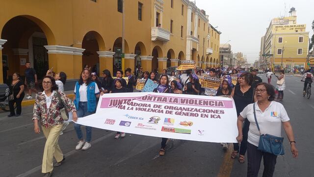 Ica: masiva marcha por el Día Internacional de la Eliminación de la Violencia Contra la Mujer