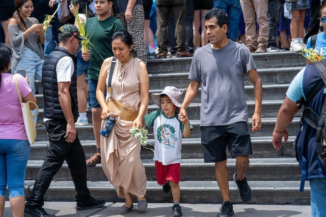 Domingo de Ramos: fieles y el Cristo Cholo recorren la Catedral y Plaza de Armas de Lima. (Fotos: Paloma del Solar/GEC)