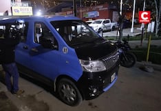 SJL: delincuentes disparan contra combi llena de pasajeros y dejan nota extorsiva