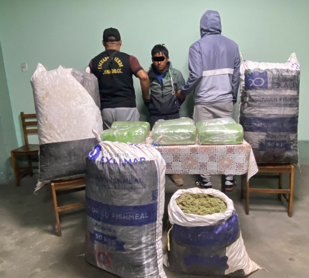 Cayó durante operativo en el sector Nuevo Huaycho, distrito de Chugay, provincia de Sánchez Carrión.
